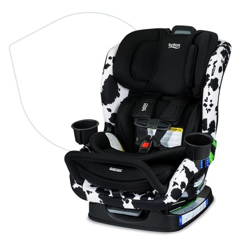 Britax Poplar S Convertible Car Seat, 2-in-1 Car Seat, Slim 17-Inch Design, ClickTight, Cowmooflage