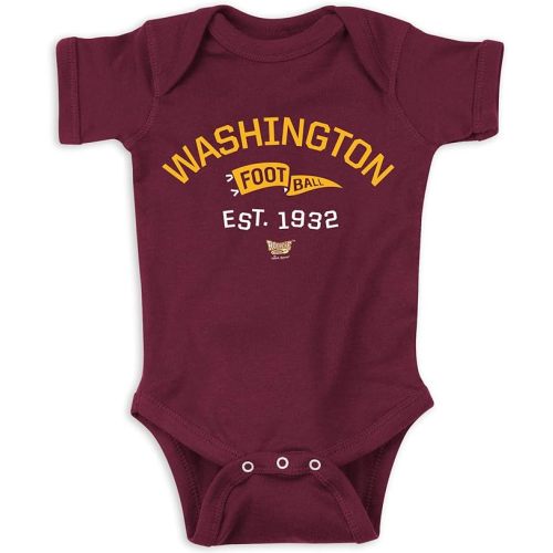 Retro Pennant Baby Apparel for Pro Football Fans (NB-7T) - Washington - 6 Months - Onesie