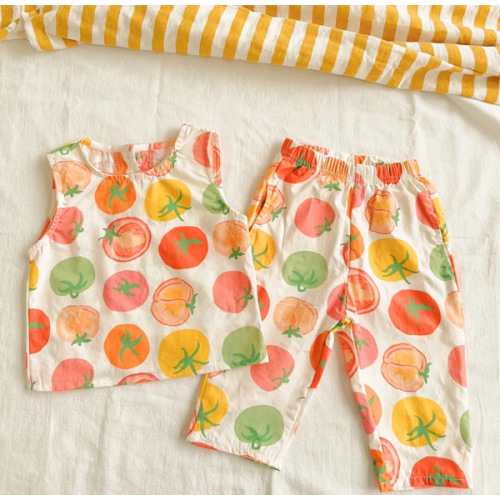 Baby Toddler 2-Piece Colorful Tomatoes Set