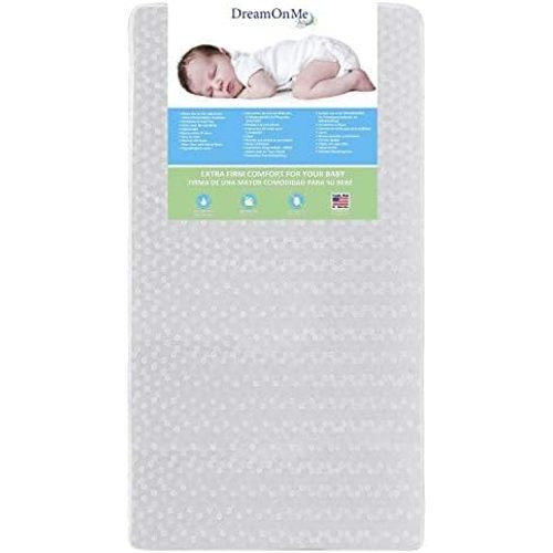 Dream On Me Honeycomb Orthopedic Firm Fiber Standard Baby Crib Mattress, Greenguard Gold and JPMA Certified, 5” Fiber Core Optimum Support, Fits Crib and Toddler Bed, Waterproof Vinyl Cover