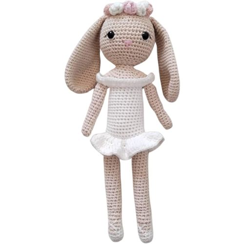 Stuffed Soft Bunny for Kids – Handmade Crochet Rabbit Toy – Long-Lasting Toddler Comfort Toy – Thoughtful Gift for Girls & Bunny Lovers