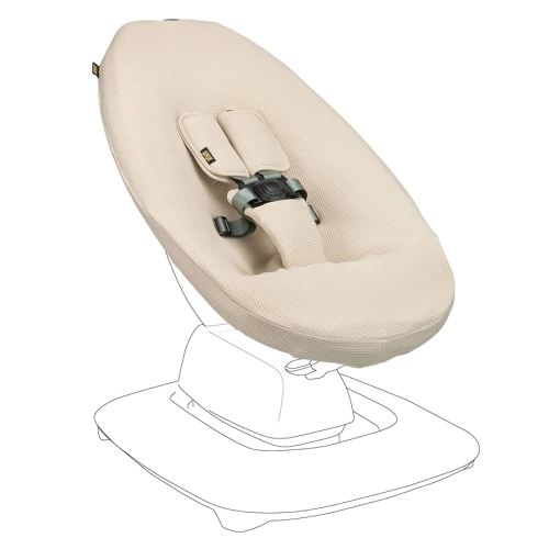 Ukje Protective Swing Cover Compatible with 4moms RockaRoo or MamaRoo 5, Multi-Motion Baby Swing, Baby Swing Liners, Baby Rocker Cover, Easy to Install, Easy to Wash, Handmade in Europe - Beige