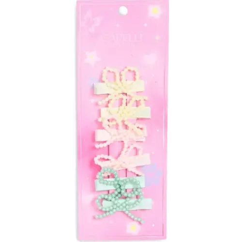 Kids' Assorted 6-Pack Bow Pelican Beaded Barrettes