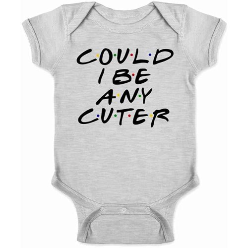 Pop Threads Could I Be Any Cuter Funny 90s TV Show Graphic Baby Toddler Kids Girl Boy T-Shirt