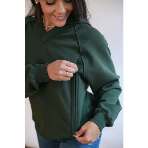 Big Hug Vertical Zip Breastfeeding Hoodie