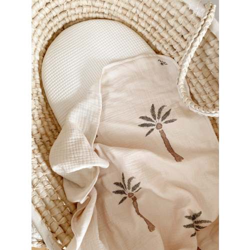 Muslin blanket / big palms – EvelinaApparel