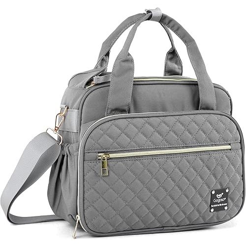 Crossbody Small Diaper Bag, Cute Mini Baby Diaper Tote Bags with Insulated Pockets for Traveling Outdoor Parent