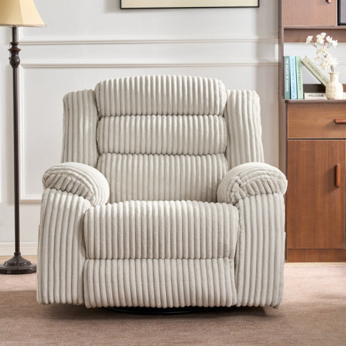 Latitude Run® Extra Wide Rocker Power Recliner Chair 270° Swivel With Heat Massage - Usb & Type C Charging Port - Velvet Swivel Reclining Chair For Living Room Bedroom Office | Wayfair