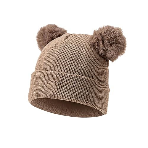 Baby Beanie Hat Toddler Infant Winter Knitted Hat Kids Soft Warm Pom Pom Beanie Cap for Boys Girls