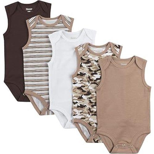 Hanes Baby and Toddler Ultimate Flexy Sleeveless Bodysuit (5 Pack)