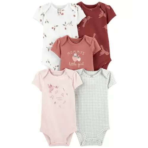 Baby 5-Pack Short-Sleeve Original Bodysuits - 12M - Multi