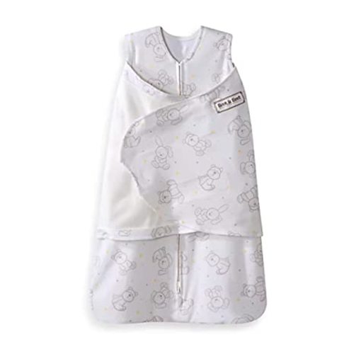 HALO 100% Cotton Sleepsack Swaddle, 3-Way Adjustable Wearable Blanket, TOG 1.5, Floppy Friends, Newborn, 0-3 Months