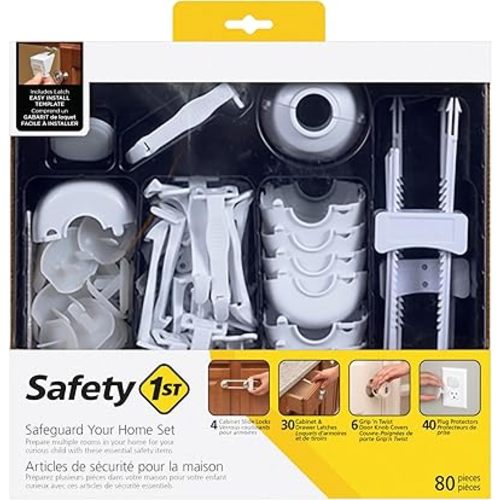 Safety 1st Home Safeguarding and Childproofing Set (80 Pcs), White