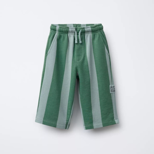 STRIPED PLUSH CULOTTES - Green stripe | ZARA United States