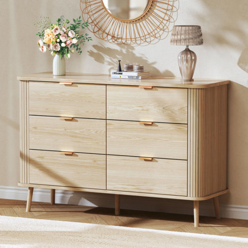 George Oliver 6 Drawer Wood Double Dresser | Wayfair