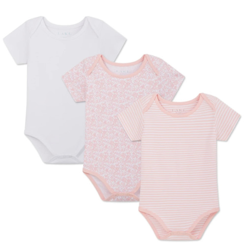 LAKE | Baby | Pima Cotton Pajamas | English Rose Baby Bodysuit Bundle