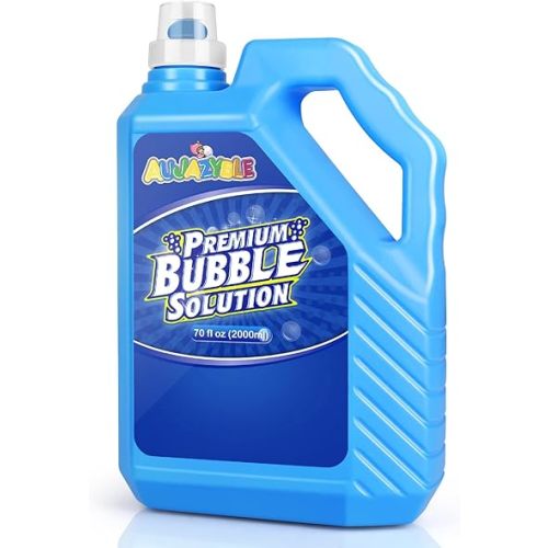 Bubble Solution Refill 70 OZ | Pre-Mix Premium Bubble Refill Solution No Measuring Required | Bubbles for Kids | Bubbles Refills | Bubbles Bulk | Bubble Machine Solution | Kids Easy Grip Bottle