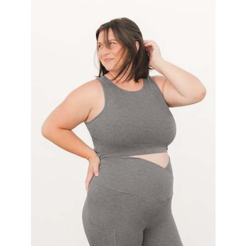 Sublime® Bamboo Maternity & Nursing Longline Bra Top | Black - Kindred Bravely