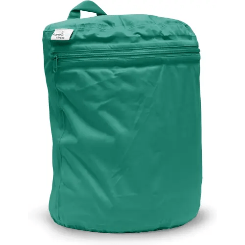 Kanga Care Wet Bag Seam Sealed Waterproof 3D Dimensional for Baby Cloth Diapers, Travel, Beach, Pool, Gym, Swim | Peacock