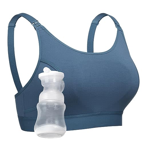 Momcozy Hands Free Pumping Bra, Adjustable Breast-Pumps Holding and Nursing Bra, Pumping & Nursing Bra in One