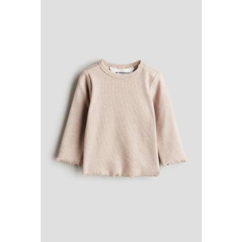 RIBBED LONG-SLEEVED TOP