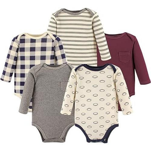 Hudson Baby unisex-baby Cotton Long-sleeve Bodysuits