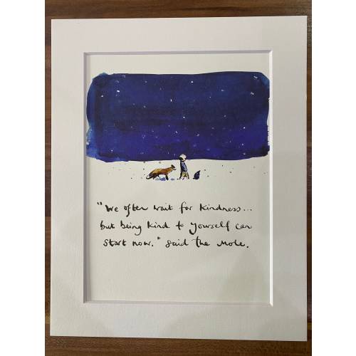 Book Page Art - Heartfelt Mounted Quote from the popular Charlie Mackesy book The Boy, the Mole, the Fox and the Horse.