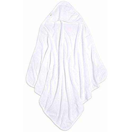 Burt's Bees Baby - Hooded Towel, Absorbent Knit Terry, Super Soft Single Ply, 100% Organic Cotton (Cloud White) - 1-Pack