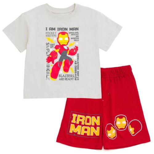 Marvel Spidey and His Amazing Friends Little Boys T-Shirt and Mesh Shorts Outfit Set Red / Black Spiderman 7-8
