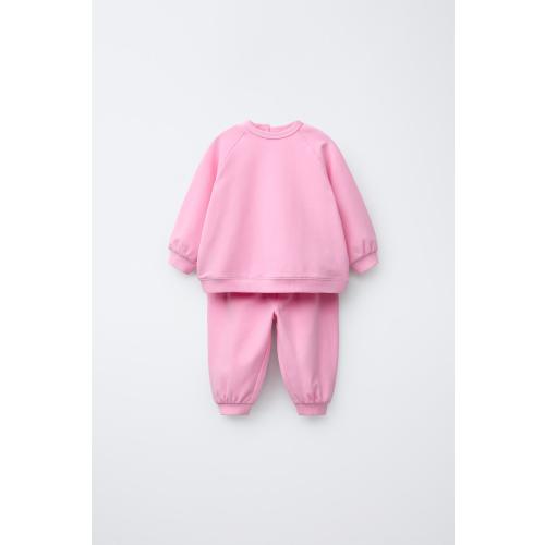 SWEATSHIRT AND JOGGER PANTS SET - Mid-pink | ZARA United States