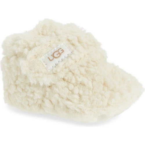 Baby Bixbee Bootie, Natural Curly Faux Fur