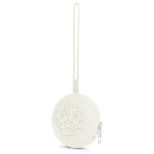 Silicone Baby Pacifier Case - BPA-Free Newborn Pacifier Holder for Travel, Kids Accessories Pacifiers Pouch, Cute Pacifier Storage Case - Vanilla