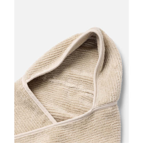 The Ribbed Hooded Towel + Bath Mitt - Oatmeal