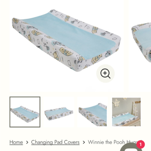Disney Baby Winnie the Pooh Hugs Soft Blue Minky Changing Pad Cover – Lambs & Ivy