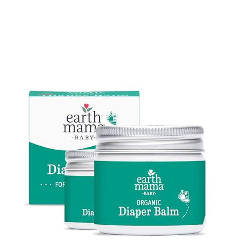 Earth Mama Organic Diaper Balm 2-Ounce | Diaper Cream for Baby | EWG Verified, Petroleum & Artificial Fragrance-Free with Calendula for Sensitive Skin (2-Pack)