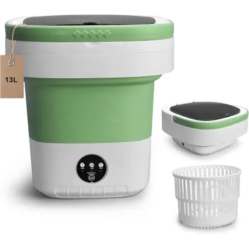 Portable Washing Machine,13 L Washer with 3 Modes Cleaning for Underwear, Baby Clothes, Sock, Small Delicates. Mini FoldableTravel Washer and Dryer Combo for Apartment, Home, Hotel, Camping,RV