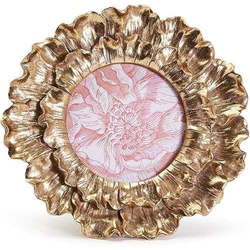 4" x 4" Golden Flower Photo Frame