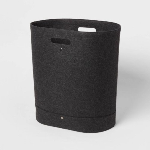 Felt Double Hamper Charcoal - Brightroom™: Polyester, 6000 Volume, Adjustable, Open-Top, No Assembly Required
