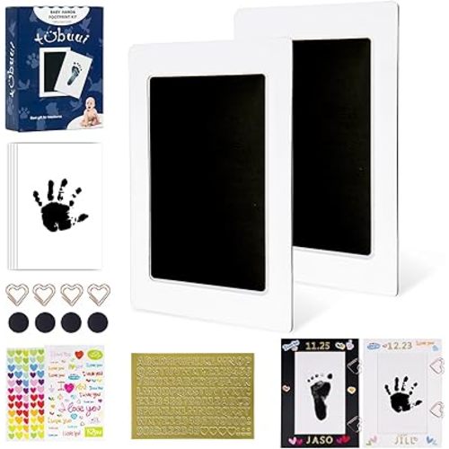 Inkless Baby Hand and Footprint Kit,Clean Touch Ink Pad for Baby Footprint Kit,No Mess Dog Paw Print Kit,DIY Footprint Ink for Baby Keepsake Gifts for Boys and Girls