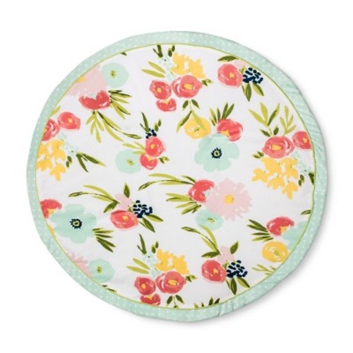 Round Activity Playmat Floral - Cloud Island™ Pink/Light Green