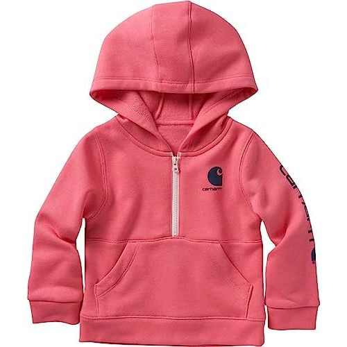 Carhartt Girls' Long-Sleeve Half-Zip Hooded Sweatshirt