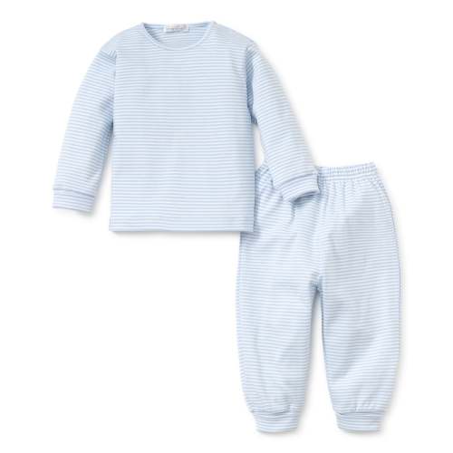 Simple Stripes Blue Long Sleeve Tee and Pant Set