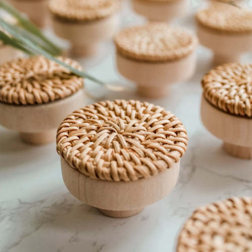 Boho Rattan Furniture Knobs