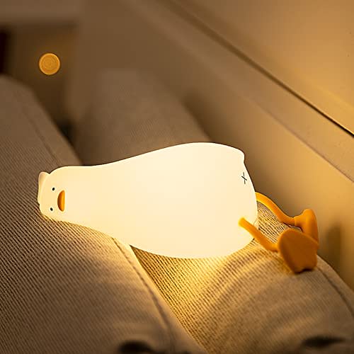 LEDHOLYT Night Light for Kids ,Cute Silicone Nursery Duck Lamp for Baby and Toddler,Fun Animals NightLight for Boys and Girls,Squishy Night Lamp for Bedroom,Kawaii Bedside Lamp for Kids Room