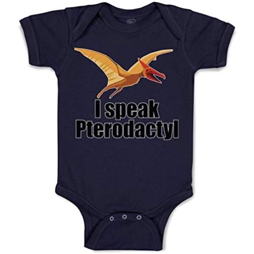 Cute Rascals Custom Baby Bodysuit I Speak Pterodactyl Dinosaur Flying Jurassic Animal Funny Cotton