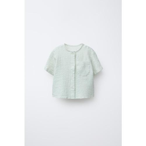 TEXTURED PLAID SHIRT - Oyster-white | ZARA United States