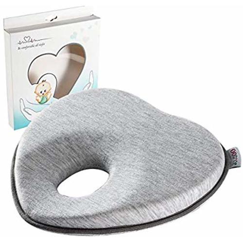 Baby Head Shaping Pillow, Baby Flat Head Pillow for Newborns, Baby Pillows for Newborn Sleeping, Made with Breathable Cotton, Ergonomic Design, Environmental Protection