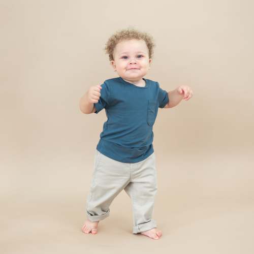 Toddler Crew Neck Tee in Atlantic