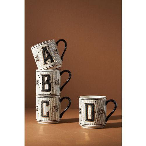 The Bistro Tile Stoneware Mug: Monogram Edition
