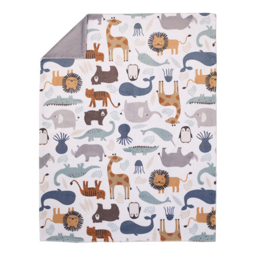 Indigo Safari Nojo Soule Fleece Baby Blanket | Wayfair